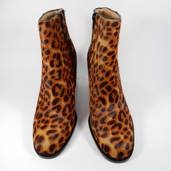 Steve Madden Jozie Bootie Size 7 Genuine Calf Hair Leather Leopard NEW $140 - Picture 2 of 12